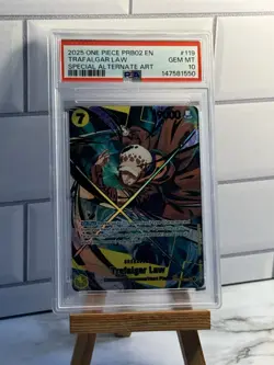 Trafalgar Law OP10-119 Special Alternate Art One Piece PSA 10 SP PRB02 - Image 1