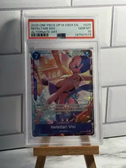 2026 ONE PIECE OP14-EB04-025 THE AZURE SEA'S SEVEN ALT ART NEFELTARI VIVI PSA 10 - Image 1