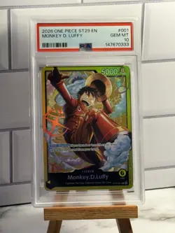 2026 ONE PIECE STARTER DECK ST29-001 EGGHEAD MONKEY D. LUFFY PSA 10 - Image 1