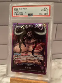 Kaido - ST04-001 - NM - One Piece TCG - ERRATA - PSA 10 - Image 1