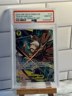 2025 One Piece PRB02- Vol.2 Trafalgar Law Special Alternate Art 119 PSA 10 - Image 1
