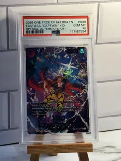 2026 ONE PIECE OP14-EB04 EN EUSTASS "CAPTAIN" KID SPECIAL ALTERNATE ART PSA 10 - Image 1