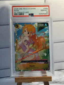 One Piece CCG Nami Alternate Art ST29-008 PSA 10 Gem Mint - Image 1