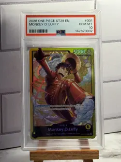 2026 ONE PIECE STARTER DECK ST29-001 EGGHEAD MONKEY D. LUFFY PSA 10 - Image 1