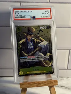 PSA 10 ONE PIECE TIN PACK SET VOL.2 #073 #074 #075 LUFFY SABO ACE SET - Image 3