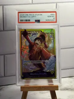 2026 ONE PIECE STARTER DECK ST29-001 EGGHEAD MONKEY D. LUFFY PSA 10 - Image 1