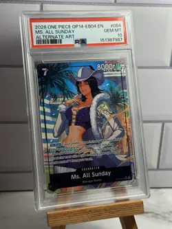 One Piece Ms All Sunday Alternate Art EB04 OP14-084 PSA 10 GEM MT - Image 1