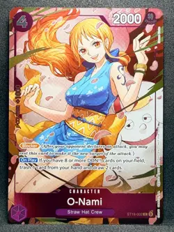 O-Nami - (Dash Pack) Foil C Extra Booster One Piece Heroines Edition ST18-002 NM - Image 1