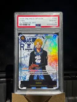 One Piece Sabo Alt Art Holo Secret Rare OP13-120 English PSA 10 2025 - Image 1