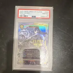 2025 Bandai Union Arena PSA 10 Mina Ashiro 1 Star Foil BT/KJ8 EN #004 2025 - Image 1