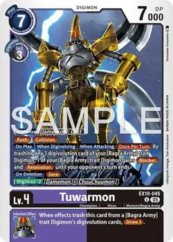 1x EX10-045 Tuwarmon Sinister Order Digimon Card Game x1 - Image 1