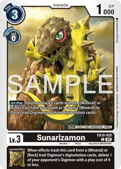 1x EX10-025 Sunarizamon Sinister Order Digimon Card Game x1 - Image 1