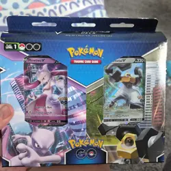 Pokemon TCG Pokemon GO V Battle Deck Bundle 2 Decks 60 Cards Mewtwo Melmetal - Image 1