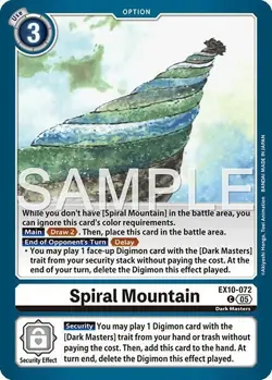1x EX10-072 Spiral Mountain Sinister Order Digimon Card Game x1 - Image 1
