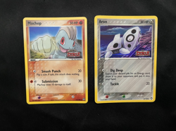 Common Holo Pokemon Card Lot Pokemon TCG Aron and Machop Power Keepers - Image 1