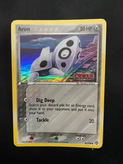 Common Holo Pokemon Card Lot Pokemon TCG Aron and Machop Power Keepers - Image 3