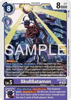 1x EX10-049 SkullSatamon Sinister Order Digimon Card Game x1 - Image 1
