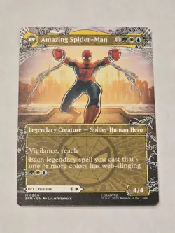 🔥 Borderless Peter Parker Non-Foil Spider-Man MTG Magic the Gathering NM/M!! - Image 2