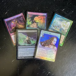 5 older foil Magic the Gathering cards 1999-2007 mercadian masques, etc... - Image 1