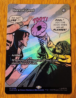 Horn of Greed Marvel Alternative Art Foil Artifact Rare #0098 English - Image 1