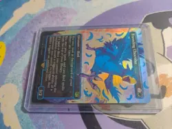 Magic the Gathering Traveling Chocobo Neon Blue Ink Borderles Final Fantasy. - Image 2