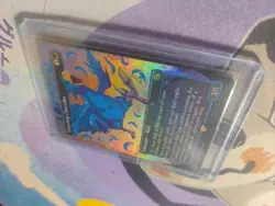 Magic the Gathering Traveling Chocobo Neon Blue Ink Borderles Final Fantasy. - Image 3