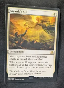 Magic the Gathering Eldritch Moon 2016 #41 Sigarda's Aid NM Condition - Image 2