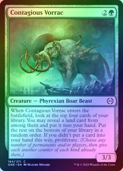 Contagious Vorrac Foil (164) Phyrexia: All Will Be One ONE MTG Magic - Image 1