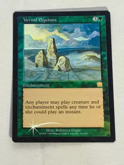 MTG FOIL Vernal Equinox Mercadian Masques Magic the Gathering - Image 1