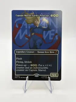 Marvel Super Heroes MTG #354 Captain Marvel, Earth's Protector (Borderless) - Image 1