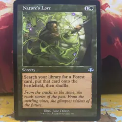 MTG Nature's Lore (Retro Frame) Dominaria Remastered Regular X1 NM - Image 1