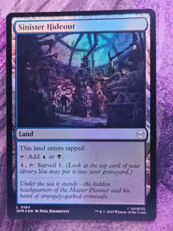 Sinister Hideout 184 Land Marvel's Spider-Man Magic: The Gathering Foil LP - Image 1