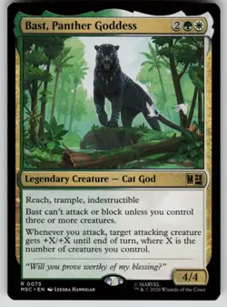 Bast, Panther Goddess Rare Commander: Marvel Super Heroes 75 MTG Near Mint 2026 - Image 1