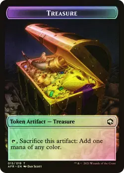 MTG ICINGDEATH, FROST TONGUE // TREASURE FOIL Forgotten Realms NM - Image 2