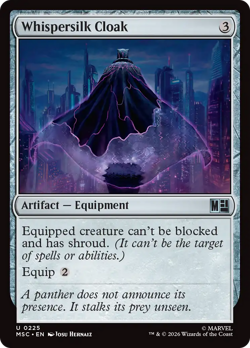 Whispersilk Cloak - 225 - MSC - Near Mint - MTG - Image 1