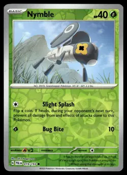 Nymble 019/193 Common Paldea Evolved Pokemon Reverse Holo Near Mint - Image 1