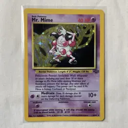 Pokemon TCG Mr. Mime 6/64 Jungle Holo Rare Unlimited 1999 English Psychic - Image 1