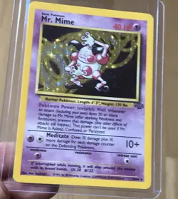 Pokemon TCG Mr. Mime 6/64 Jungle Holo Rare Unlimited 1999 English Psychic - Image 3