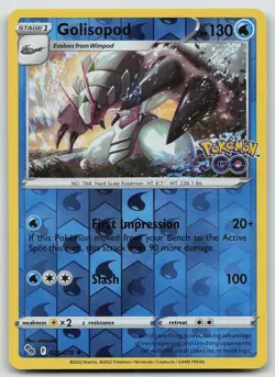 Pokemon Golisopod 026/078 Pokemon GO Rare Reverse Holo NM - Image 1