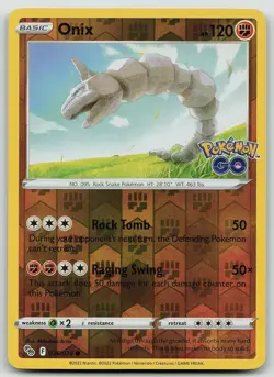 Pokemon Onix 036/078 Pokemon GO Common Reverse Holo NM - Image 1