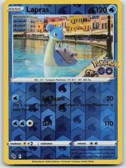Pokemon Lapras 023/078 Pokemon GO Rare Reverse Holo NM - Image 1