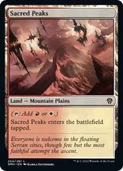 Sacred Peaks -Foil Light Play MTG Dominaria United - Image 1
