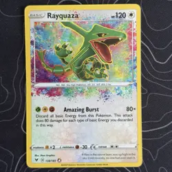 Rayquaza 138/185 Amazing Rare Swsh04: Vivid Voltage Holo Pokemon Holo NM TCG - Image 1