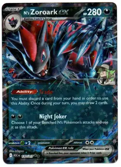 N's Zoroark ex 098/159 Double Rare Journey Together Pokemon Holo Near Mint - Image 1