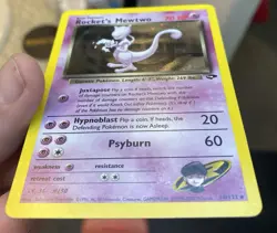 Rocket's Mewtwo 14/132 Team Rocket Holo Rare 70 HP EN 2000 WOTC - Image 3