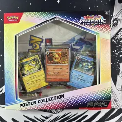 Pokemon Prismatic Evolutions Poster Collection Box Jolteon Flareon Vaporeon - Image 1