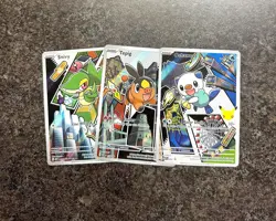 Pokemon Series 2 First Partner Illustration Collection Snivy, Tepig, Oshawott - Image 1