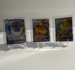 Pokemon TCG Evolving Skies Vaporeon Flareon Jolteon VMAX Lot 3 EN - Image 1