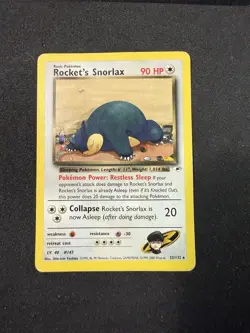 Rocket's Snorlax 33/132 Gym Heroes Rare English 2000 90 HP - Image 1