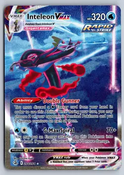Inteleon VMAX 266/264 Alternate Art Fusion Strike Pokemon Holo Near Mint - Image 1
